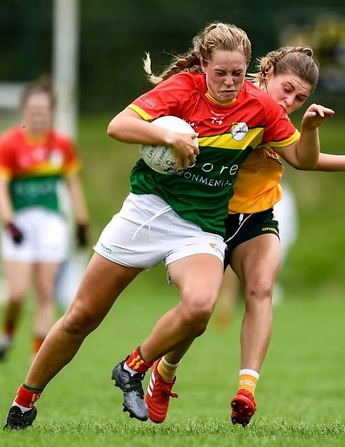 Cliodhna Ni She, NexSys PhD Student playing Gaelic Football for Carlow